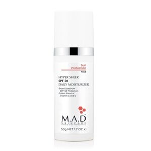 M.A.D SKINCARE Hyper Sheer SPF 50 Daily Moisturizer | NEW | Full Size | SPF50